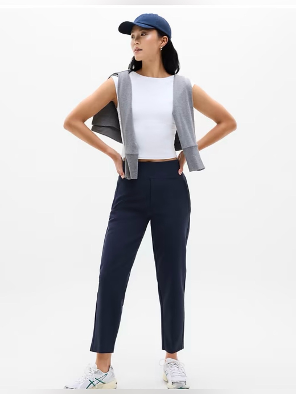 Athleta Navy Endless High Rise Pant Stretch Travel Comfort Athleisure Flattering